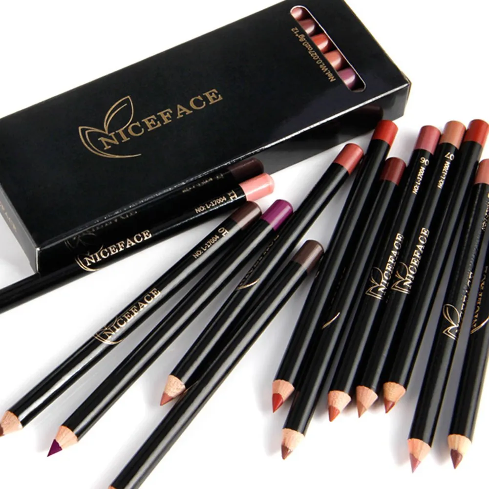 12 Colors/Set Lip Liner,Waterproof Long-lasting Lip Liner Pencil,Matte Lipliner Set Makeup Cosmetic