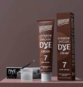 Bronsun Brow and Lash Cream Dye - Dark Brown #7, 15ml