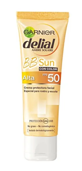 Crema protectora con color BB Sun FPS50  de Garnier